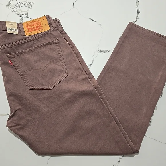 Levi's 501 Original Atraight Leg Men's Size 40x32 NWT Mauve / Maroon - Picture 3 of 5